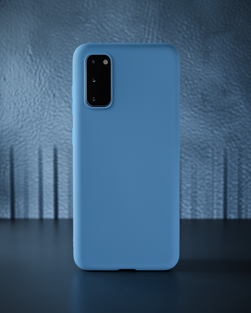 Samsung Galaxy S20 Kılıf Nano İçi Kadife Silikon - Mavi