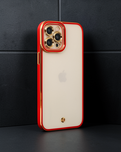 Apple İphone 12 Pro Kılıf Liva Lens Silikon - Kırmızı