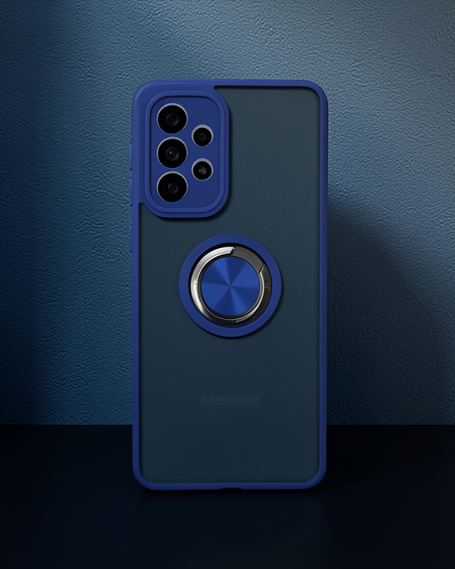 Samsung Galaxy A33 5g Kılıf Montreal Yüzüklü Silikon Kapak - Lacivert