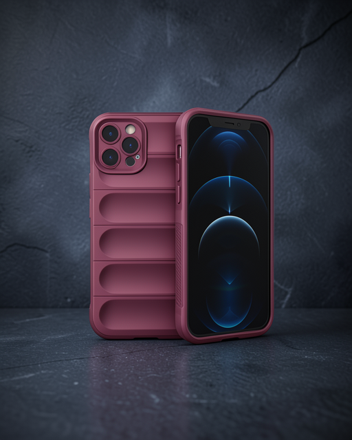 Apple İphone 12 Pro Kılıf Optimum Silikon - Bordo