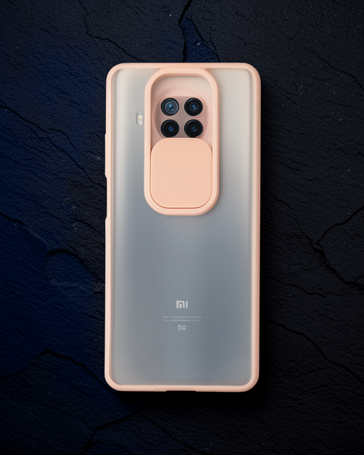 Xiaomi Mi 10t Lite Kılıf Palm Buzlu Kamera Sürgülü Silikon - Pembe