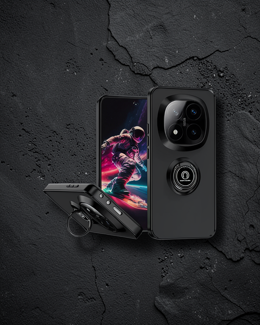 Xiaomi Redmi Note 14 Pro 5g Kılıf Montreal Yüzüklü Silikon Kapak - Siyah
