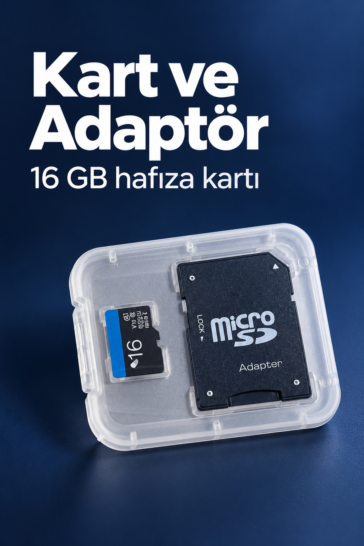 16 GB MicroSD Hafıza Kartı Adaptör ve Şeffaf Kutulu