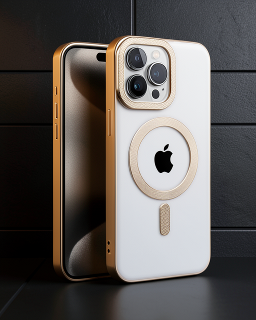 Apple İphone 14 Pro Kılıf Kronos Magsafe Kapak - Gold