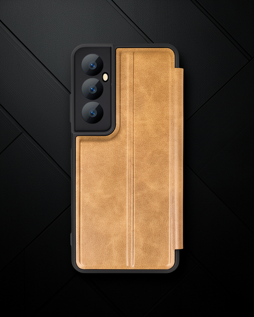 Realme C65 Kılıf Flip Cover - Taba