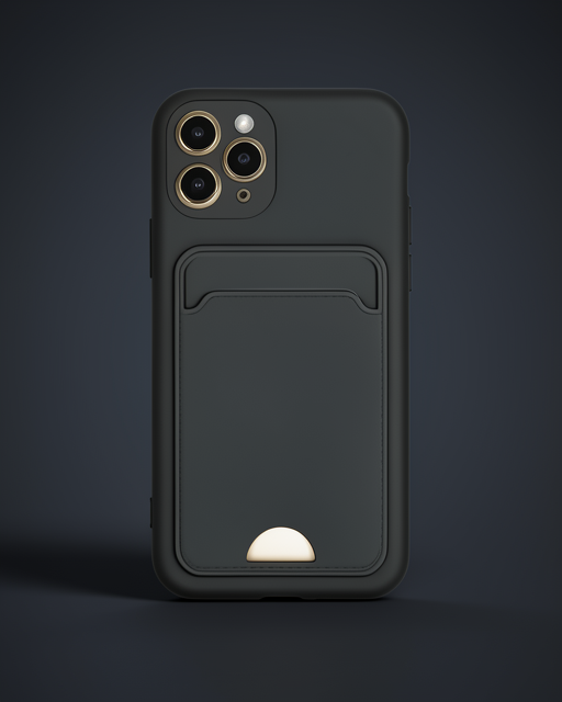 Apple İphone 11 Pro Kılıf Kelvin Kartvizitli Silikon - Siyah