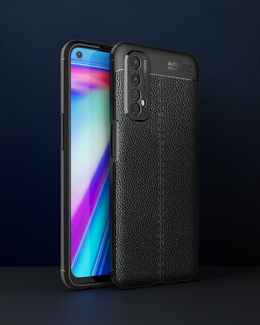 Realme 7 Kılıf Auto Focus Kapak - Siyah