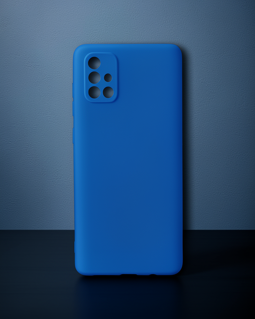 Samsung Galaxy A71 Kılıf First Silikon - Mavi