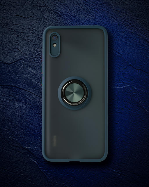 Xiaomi Redmi 9a Kılıf Montreal Yüzüklü Silikon Kapak - Yeşil