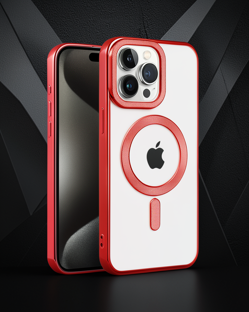 Apple İphone 14 Pro Max Kılıf Kronos Magsafe Kapak - Kırmızı