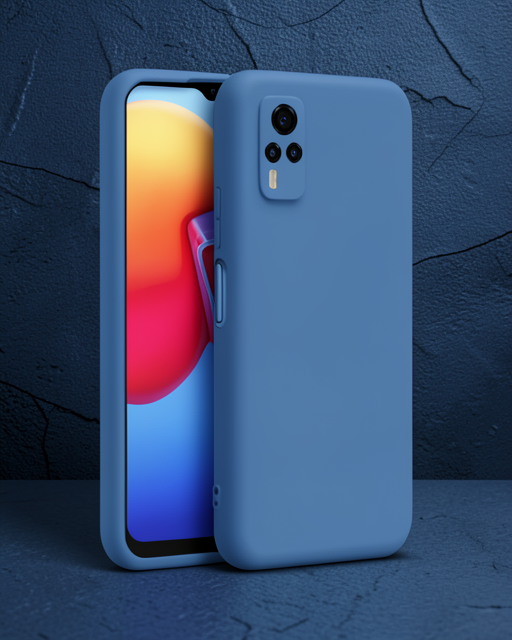 Vivo Y53s Kılıf Nano İçi Kadife Silikon - Buz Mavi