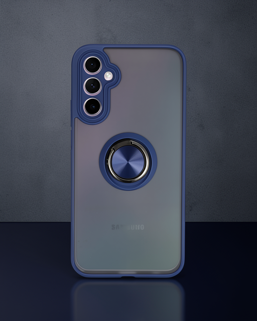 Samsung Galaxy A24 4g Kılıf Montreal Yüzüklü Silikon Kapak - Lacivert