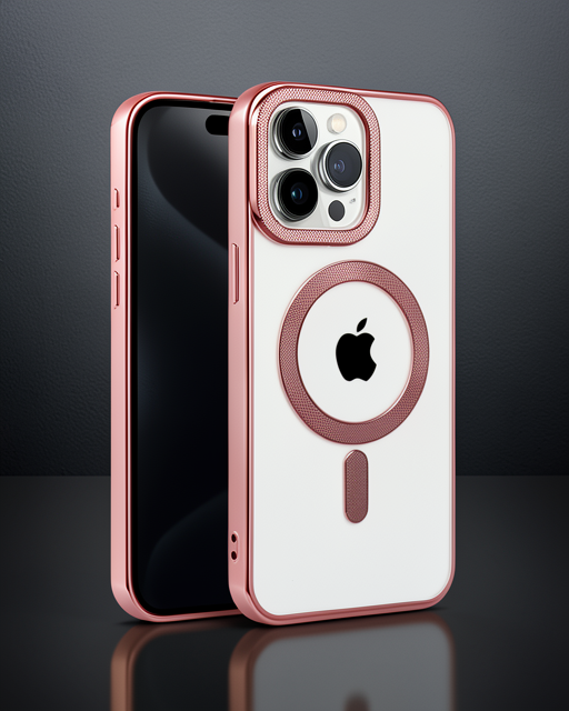 Apple İphone 14 Pro Max Kılıf Kronos Magsafe Kapak - Rose Gold