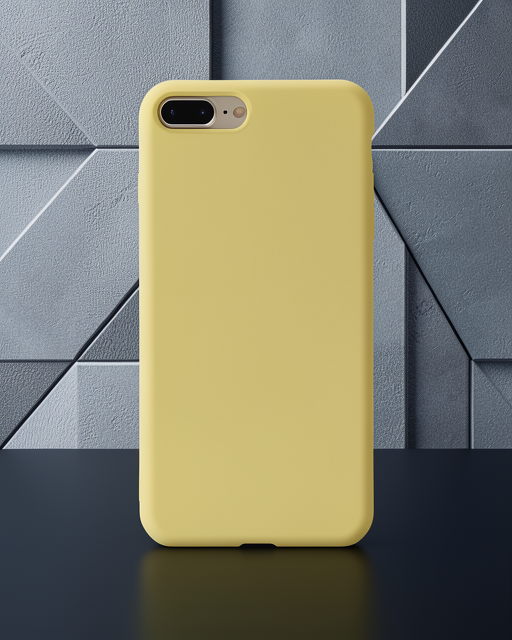 Apple İphone 7 Plus Kılıf Nano İçi Kadife Silikon - Sarı