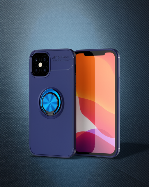 Apple İphone 12 Mini Kılıf Range Yüzüklü Silikon - Mavi