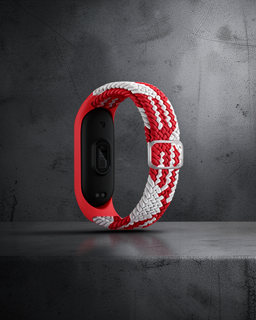 Xiaomi Mi Band 6 Kordon - Beyaz-kırmızı