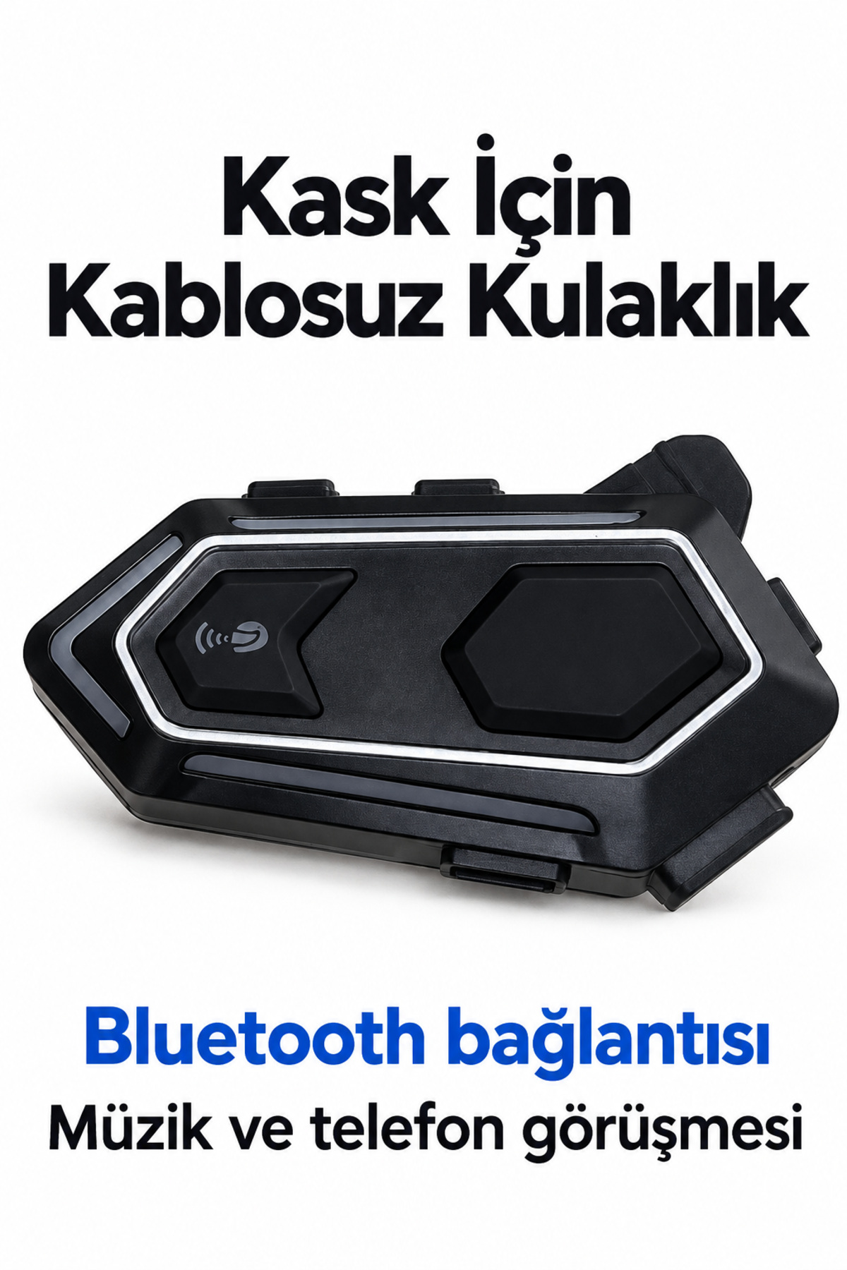 Bluetooth Kask Kulaklığı Çift Hoparlörlü