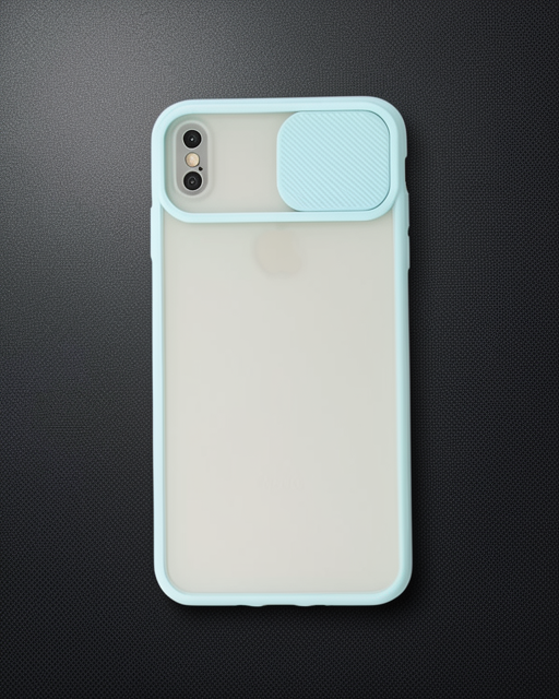 Apple İphone X Kılıf Palm Buzlu Kamera Sürgülü Silikon - Turkuaz