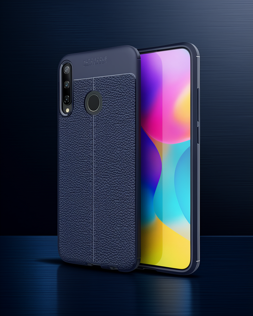 Huawei P40 Lite E Kılıf Auto Focus Kapak - Lacivert