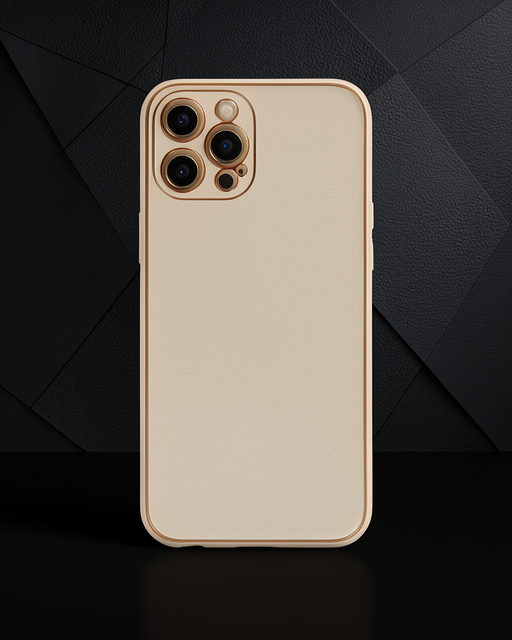 Apple İphone 12 Pro Kılıf Coco Deri Silikon Kapak - Gold