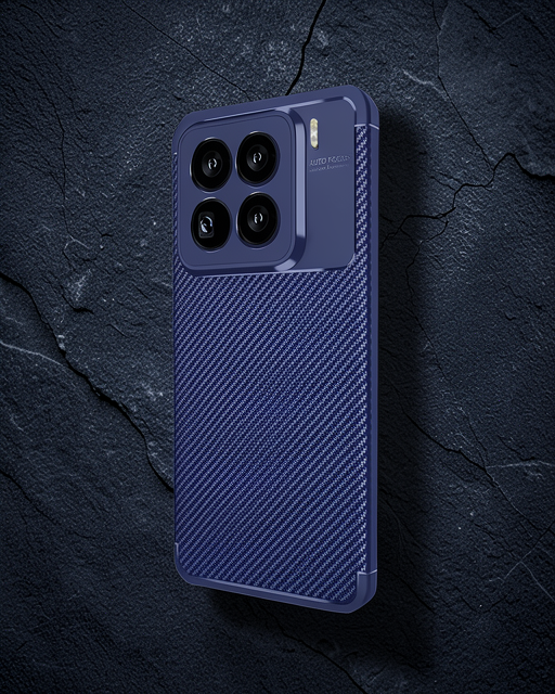 Xiaomi Mi 15 Pro Kılıf Auto Focus Karbon Kapak - Lacivert