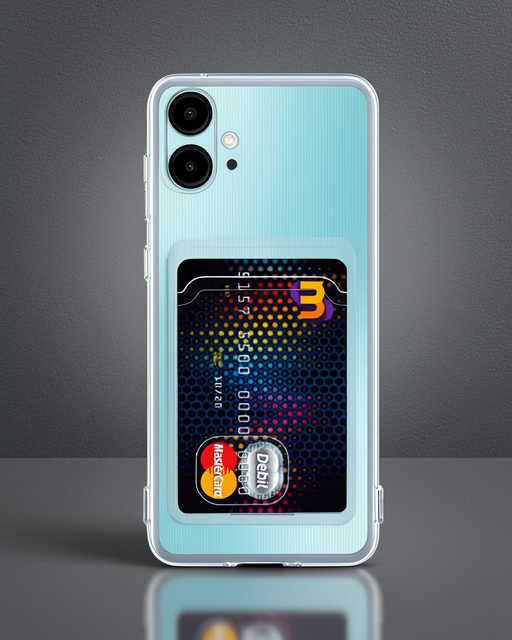 Samsung Galaxy A06 Kılıf Kart Şeffaf Silikon - Şeffaf