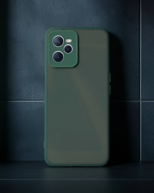 Realme C35 Kılıf Montreal Silikon Kapak - Yeşil