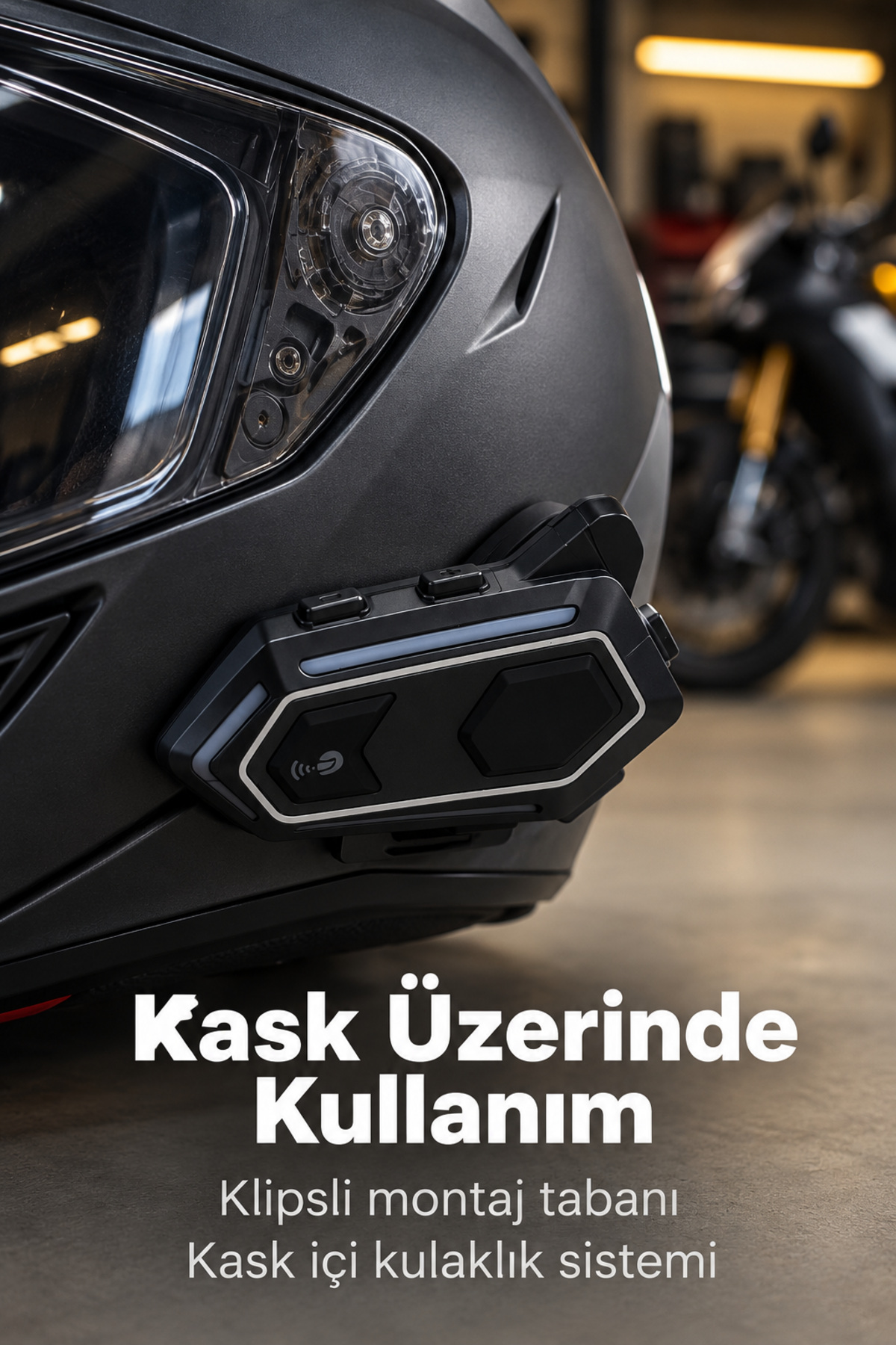 Müzik ve Arama Kontrollü Bluetooth Kask Kulaklığı