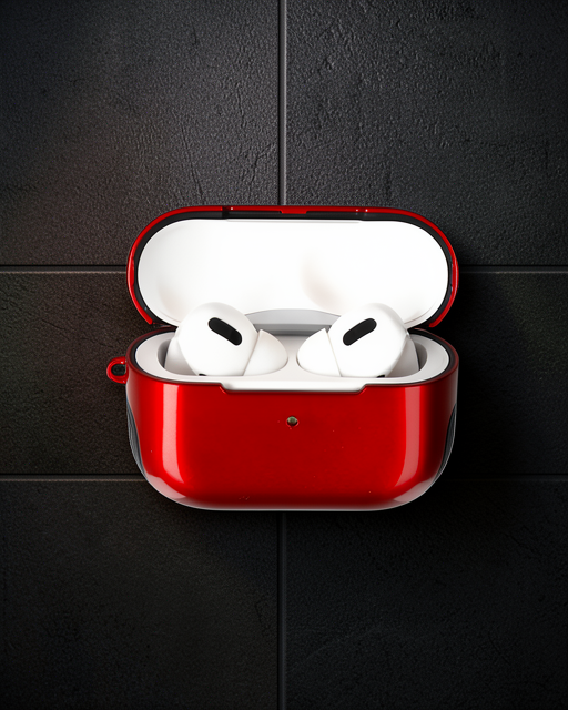 Apple Airpods Pro (1.nesil) 3in1 Kılıf - Kırmızı
