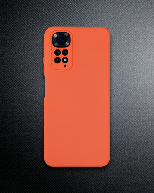 Xiaomi Redmi Note 11 Kılıf Nano İçi Kadife Silikon - Turuncu