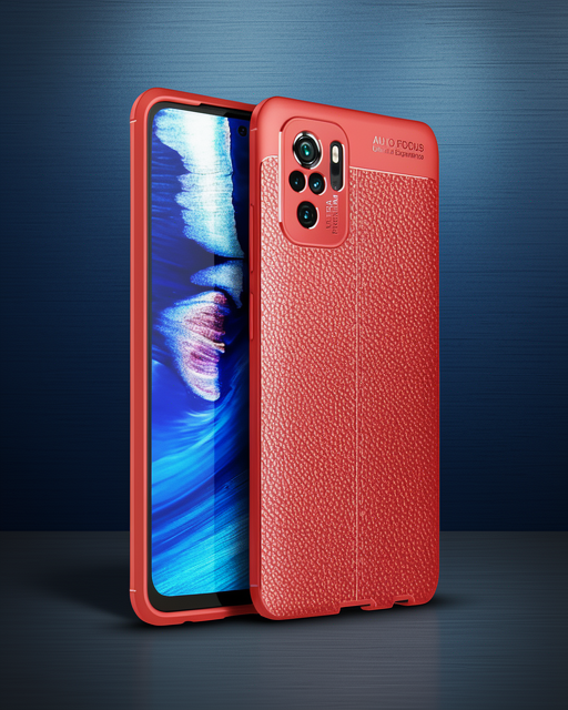 Xiaomi Redmi Note 10 Kılıf Auto Focus Kapak - Kırmızı