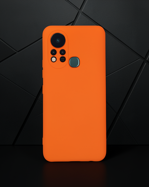 İnfinix Hot 11s Kılıf Nano İçi Kadife Silikon - Turuncu
