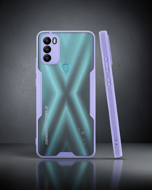 General Mobile Gm 21 Plus Kılıf Platin Silikon - Lila