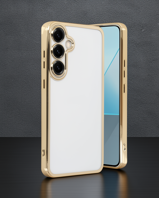 Samsung Galaxy S25 Plus Kılıf Razer Lensli Silikon - Gold