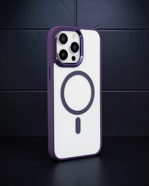 Apple İphone 13 Pro Kılıf Room Magneticsafe Silikon - Derin Mor