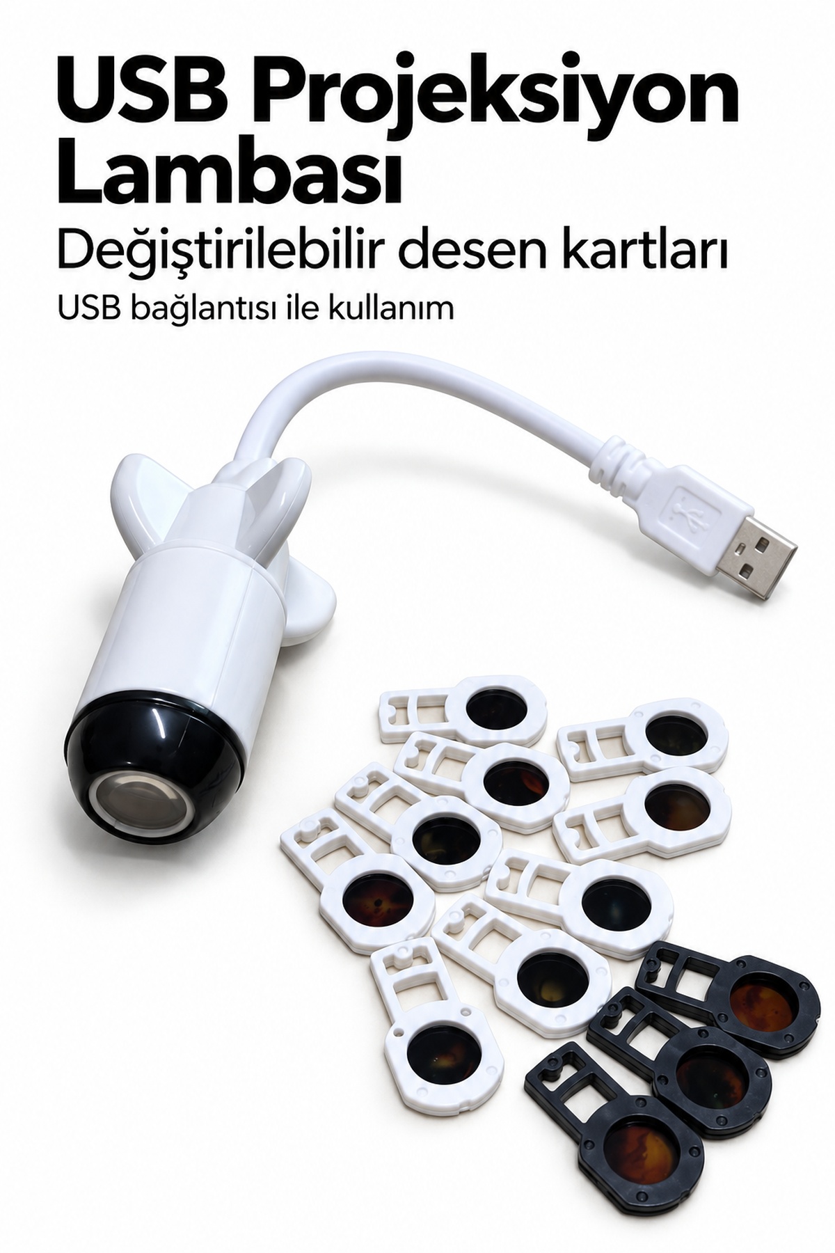 Gece Lambası Dünya ve Güneş Desenli