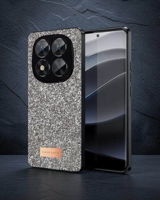 Onegif Xiaomi Redmi Note 14 Pro 5g Bright Simli Kapak - Gold