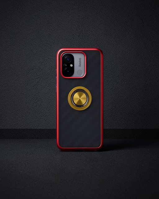 Xiaomi Redmi 12c Kılıf Montreal Yüzüklü Silikon Kapak - Sarı