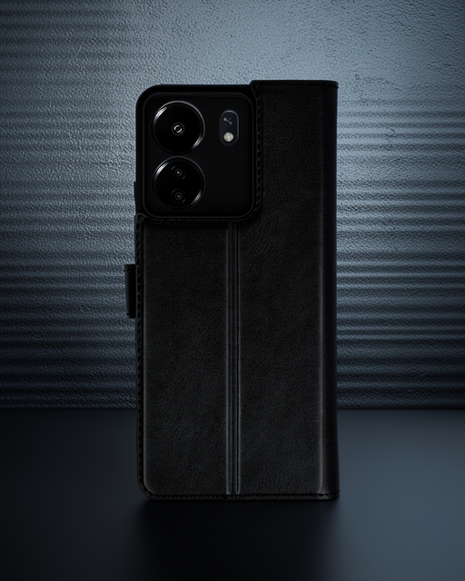 Xiaomi Redmi 13c Kılıf Trend S Plus Kapaklı Kılıf - Siyah