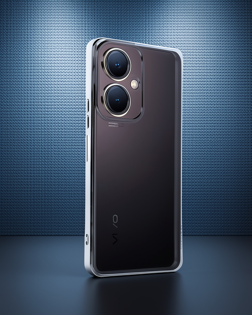 Vivo Y27 Kılıf Razer Lensli Silikon - Gümüş
