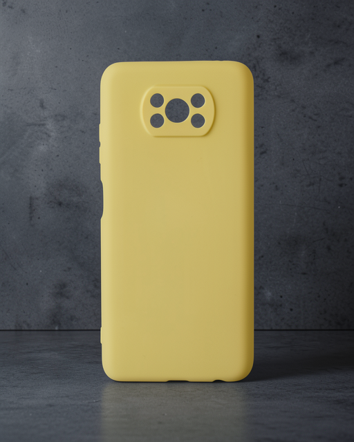 Xiaomi Pocophone X3 Kılıf Nano İçi Kadife Silikon - Sarı