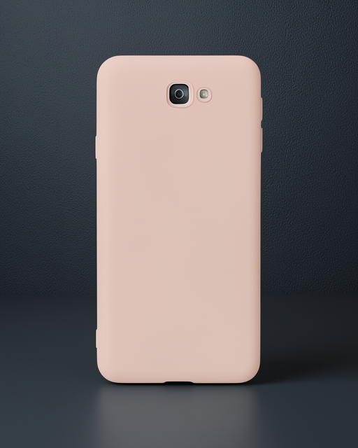 Samsung Galaxy J7 Prime Kılıf Nano İçi Kadife Silikon - Pudra