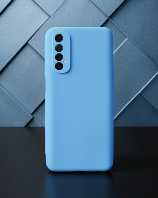 Realme 7 Kılıf Nano İçi Kadife Silikon - Mavi