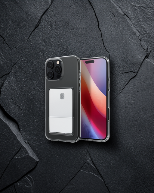 Apple İphone 16 Pro Kılıf Kart Şeffaf Silikon - Şeffaf