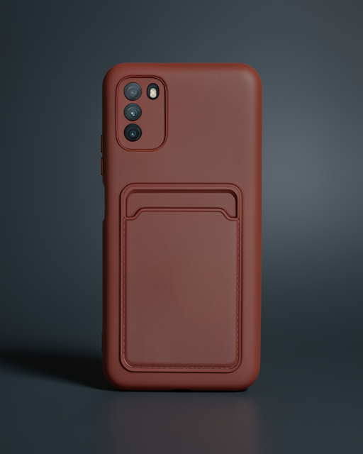 Xiaomi Pocophone M3 Kılıf Kelvin Kartvizitli Silikon - Bordo