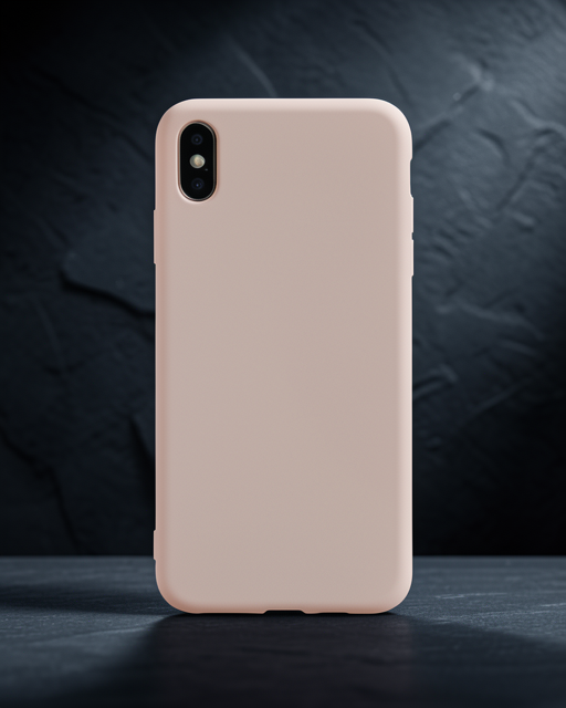 Apple İphone X Kılıf Nano İçi Kadife Silikon - Pudra