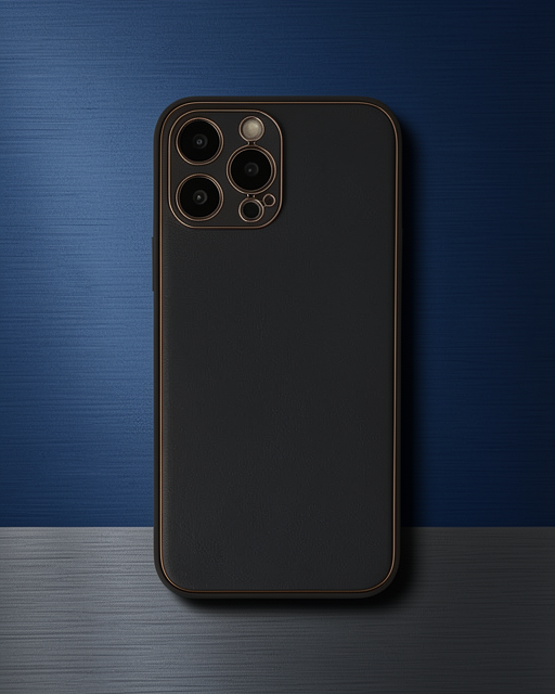 Apple İphone 13 Pro Max Kılıf Coco Deri Silikon Kapak - Siyah
