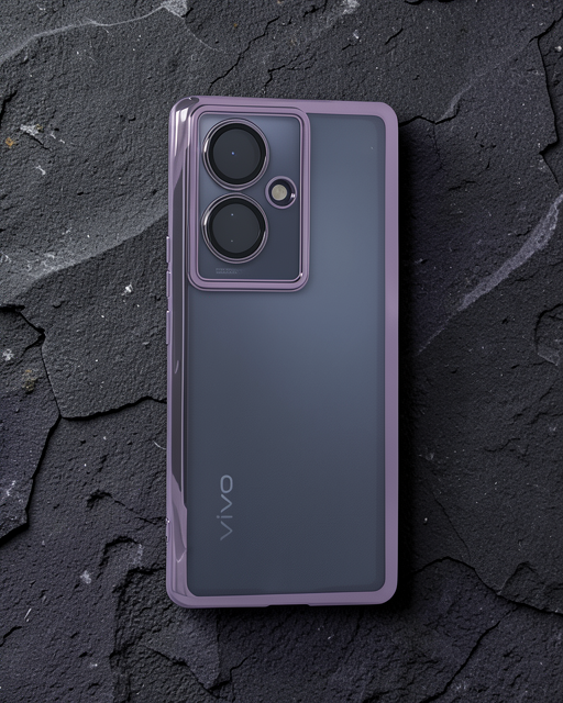 Vivo V29 Lite Kılıf Razer Lensli Silikon - Mor