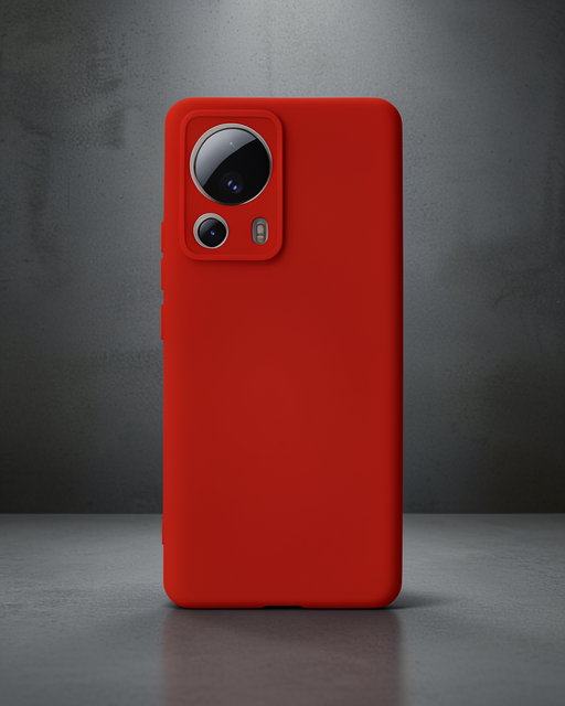 Xiaomi Mi 13 Lite Kılıf Nano İçi Kadife Silikon - Kırmızı