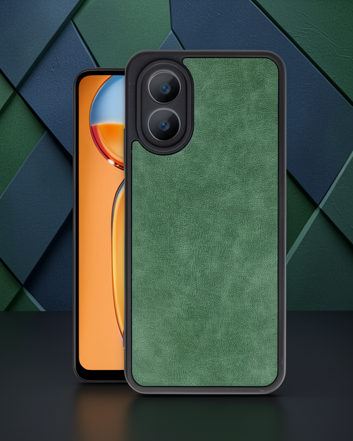 Oppo A38 Kılıf Aras Deri Kapak - Koyu Yeşil